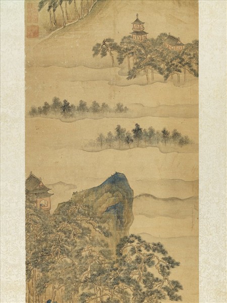 明文伯仁松陰策杖　軸