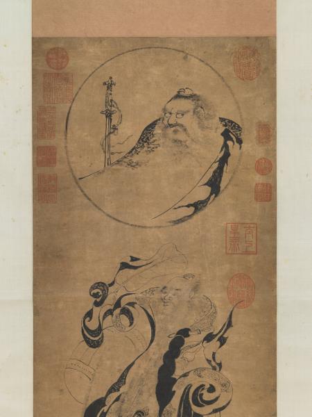 明陳槐畫天師圖　軸