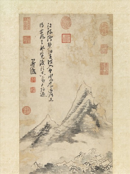 明陳淳江流澄碧圖　軸