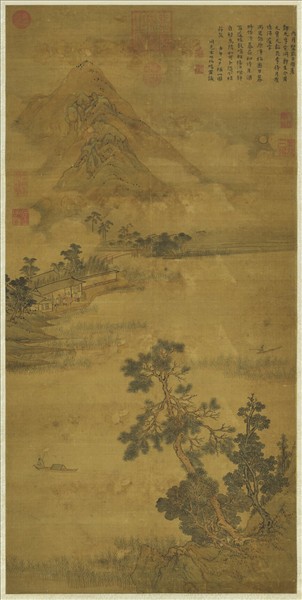 明宋旭清吟消夏圖　軸