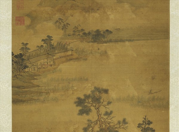 明宋旭清吟消夏圖　軸