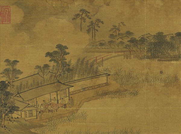 明宋旭清吟消夏圖　軸