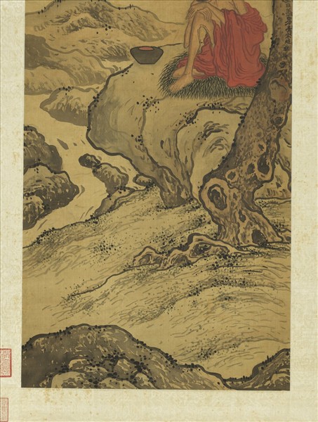 明宋旭畫羅漢　軸