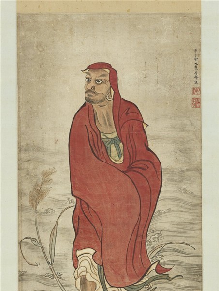 明宋旭畫達摩　軸