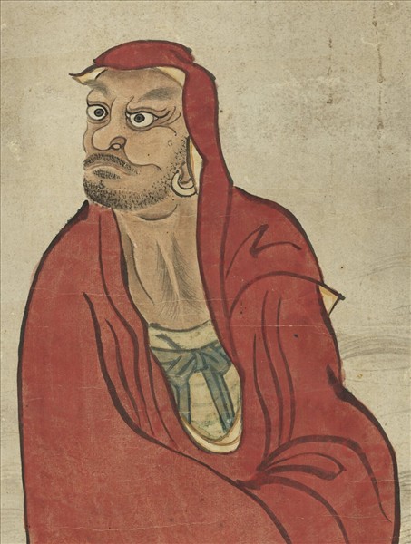 明宋旭畫達摩　軸