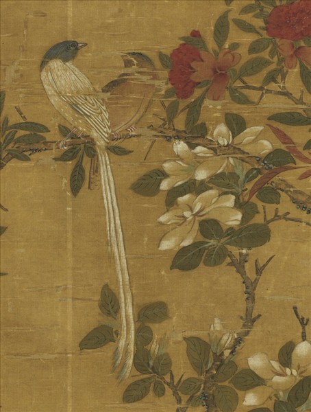 明周之冕天中佳卉　軸