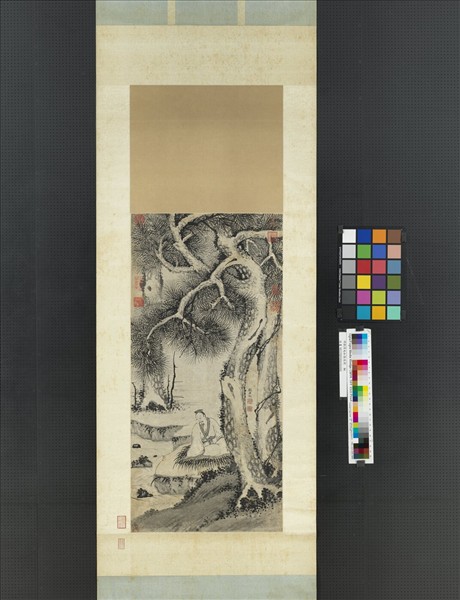 明劉原起松壑高閒　軸