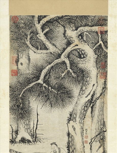 明劉原起松壑高閒　軸