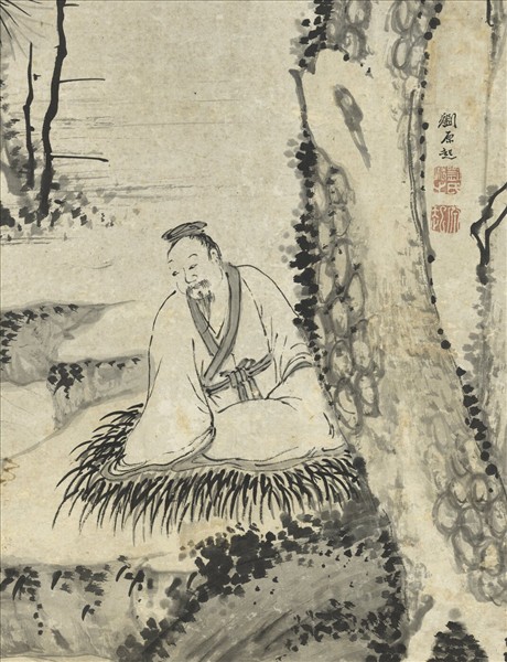 明劉原起松壑高閒　軸