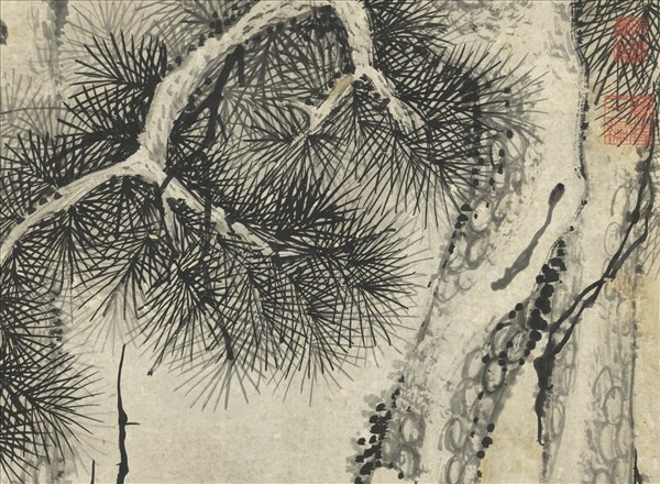 明劉原起松壑高閒　軸