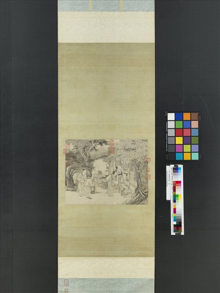 明丁雲鵬秋織圖　軸