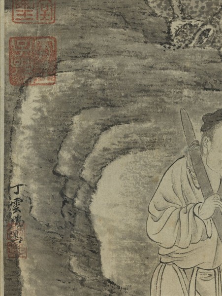 明丁雲鵬秋織圖　軸