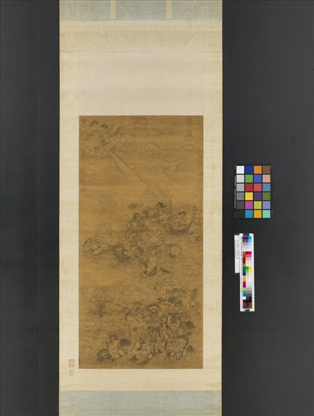 明丁雲鵬十八應真像　軸