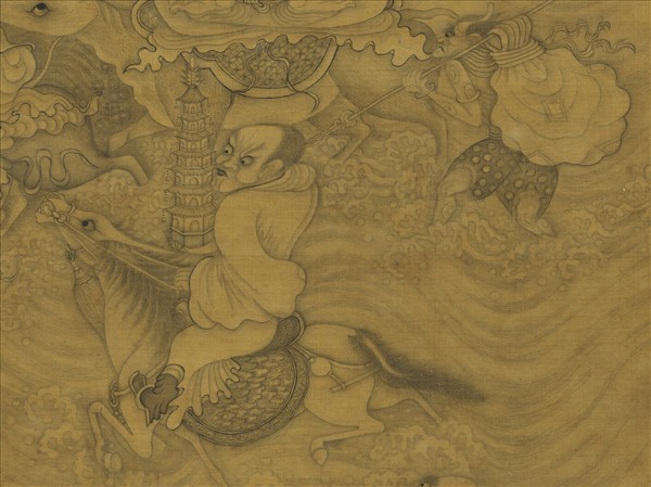 明丁雲鵬十八應真像　軸