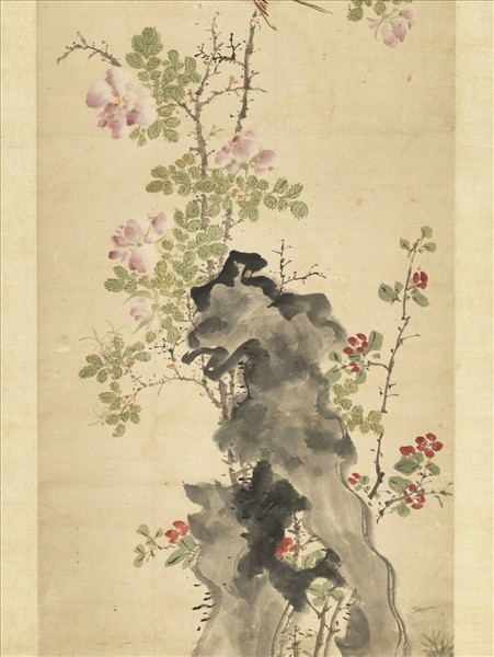 明王中立花鳥　軸