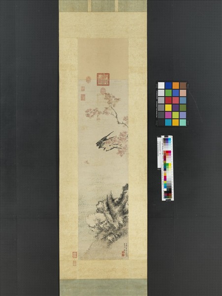 明劉邁杏林春燕　軸