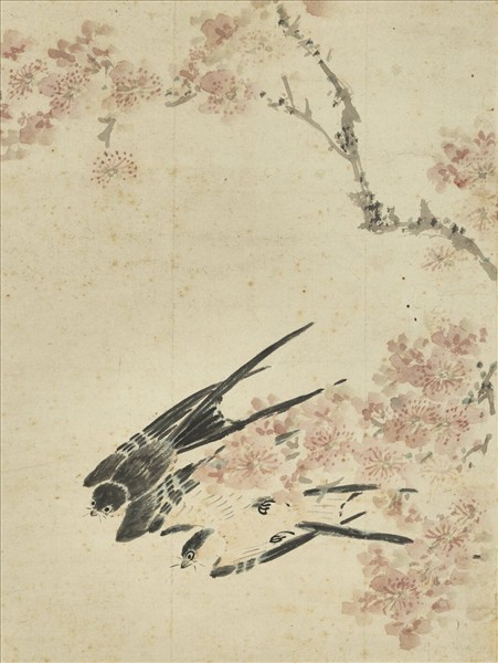 明劉邁杏林春燕　軸