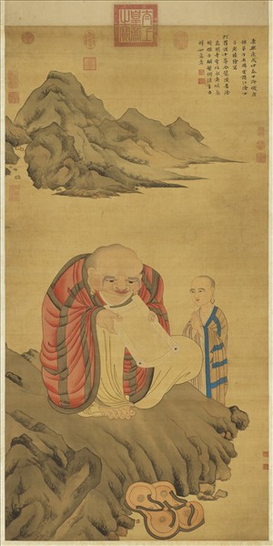 清周禧畫羅漢（甲）　軸