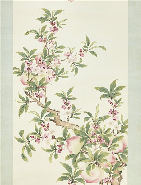 清董誥畫仙源瑞實　軸