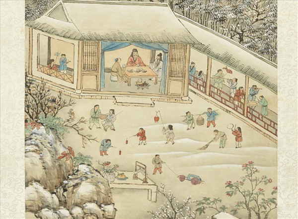 清董誥繪高宗御筆甲午雪後即事成詠詩　軸