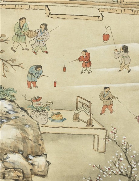 清董誥繪高宗御筆甲午雪後即事成詠詩　軸