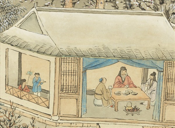 清董誥繪高宗御筆甲午雪後即事成詠詩　軸