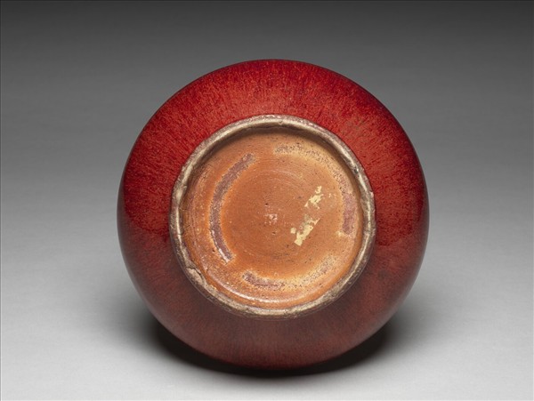 紅釉扁肚瓶
