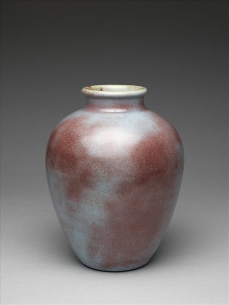 桃花紅釉罐