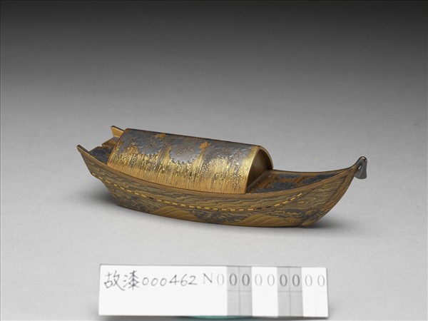 舊玉帶飾 附蒔繪船盒