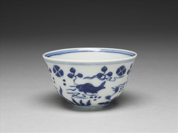 青花蓮塘魚紋碗