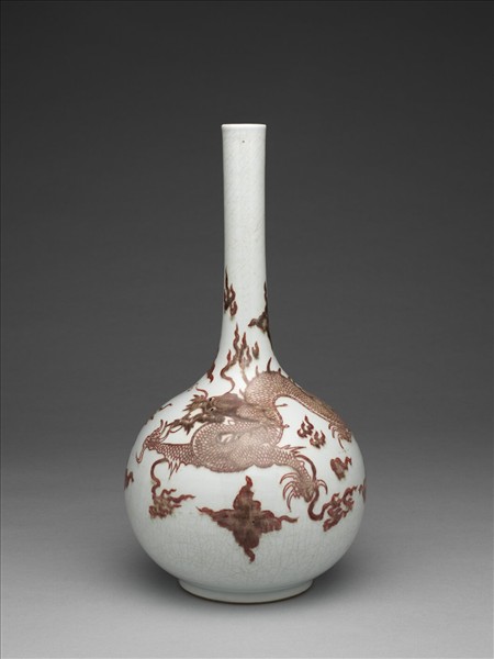 釉裡紅龍紋膽瓶