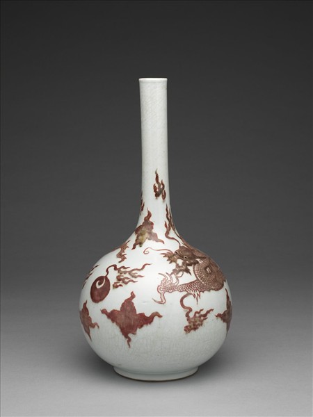 釉裡紅龍紋膽瓶