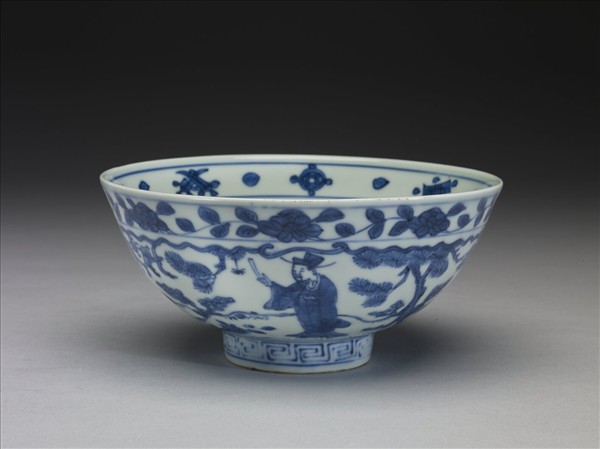 青花人物碗