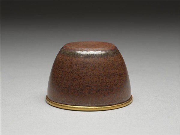 紫砂胎紫金釉套杯