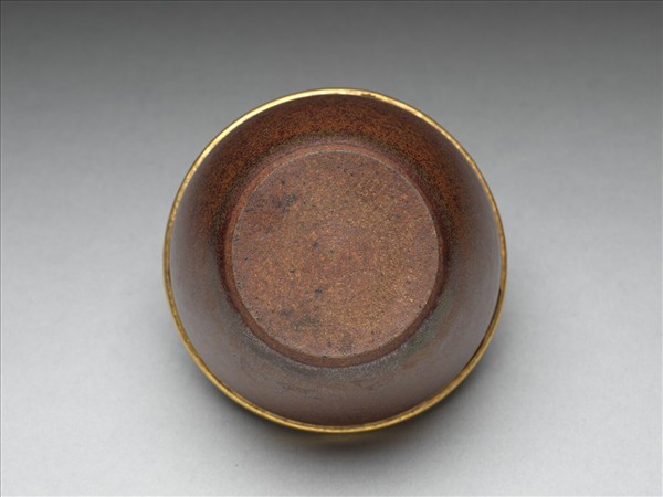 紫砂胎紫金釉套杯