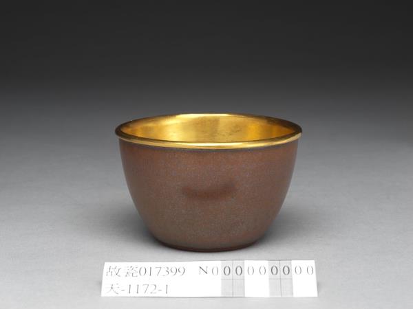 紫砂胎紫金釉套杯