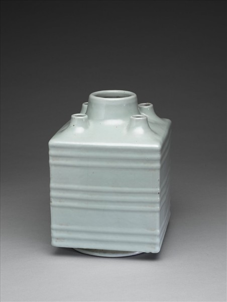 仿官釉五管方瓶