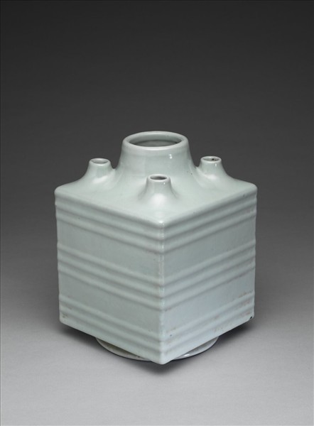 仿官釉五管方瓶