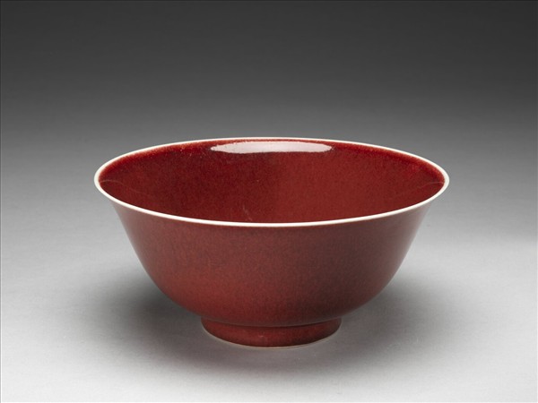 霽紅釉碗