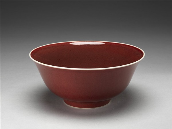 霽紅釉碗