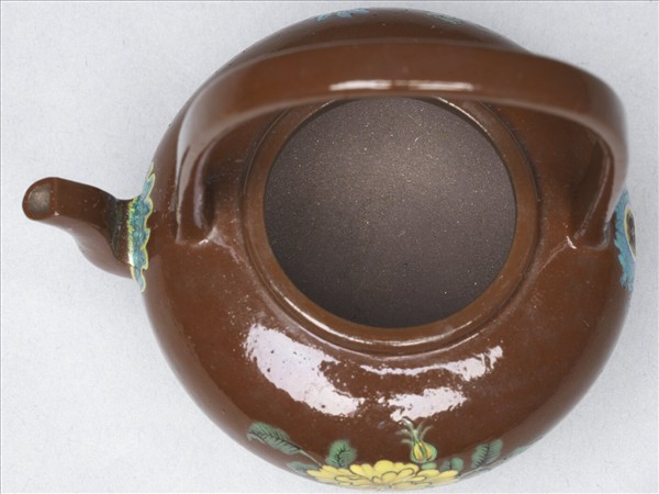宜興胎畫琺瑯提梁壺