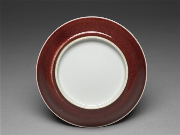 霽紅釉盤