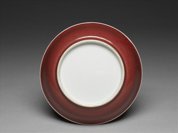 霽紅釉盤