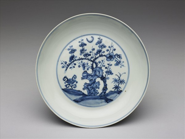 青花花卉紋盤