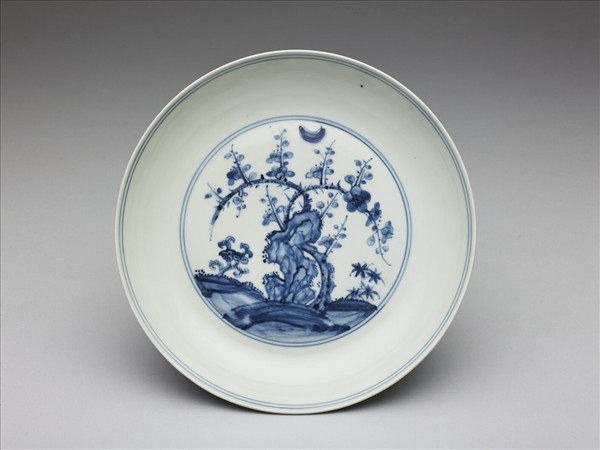青花花卉紋盤