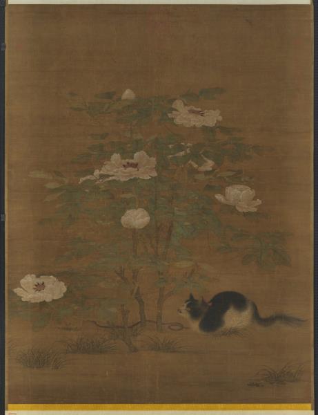 宋人富貴花狸　軸