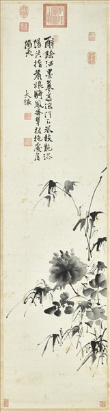 明徐渭畫牡丹　軸