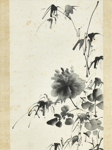 明徐渭畫牡丹　軸