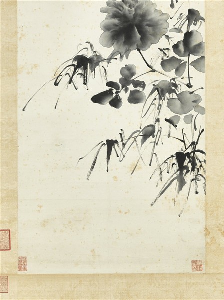 明徐渭畫牡丹　軸