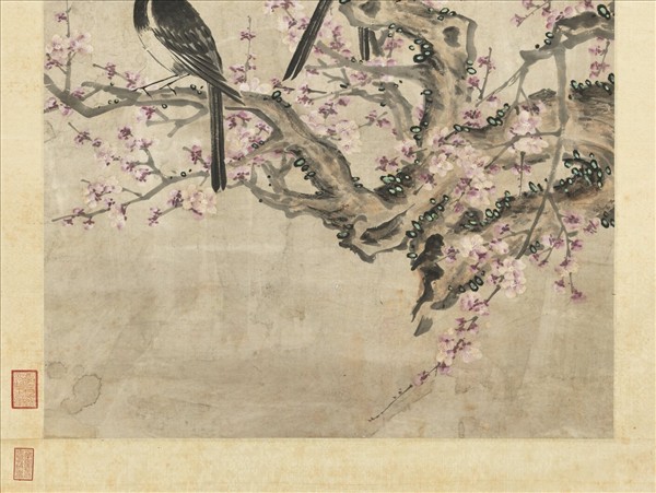 明劉世儒畫先春報喜　軸